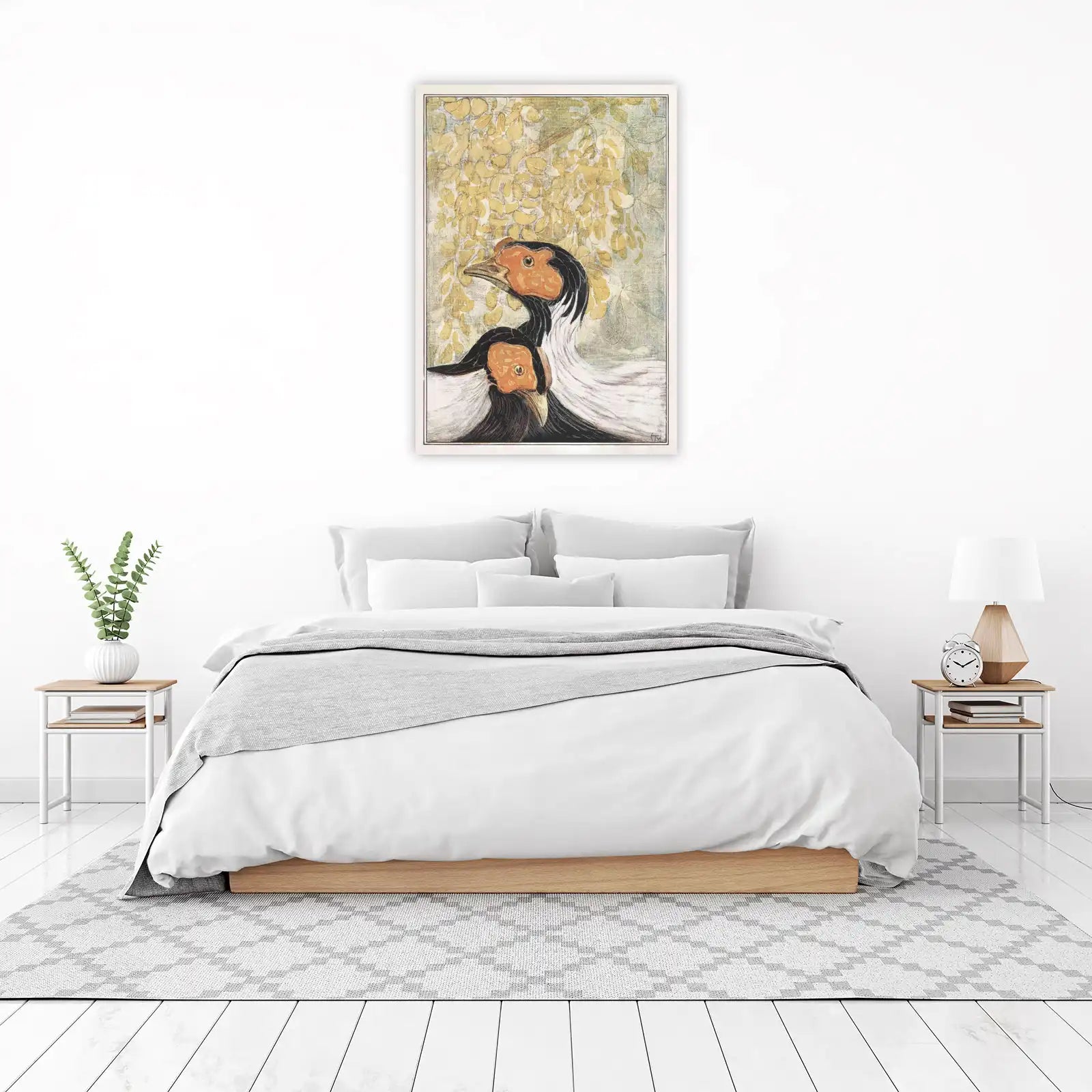 Elegant Cranes Japanese Art Wall Art