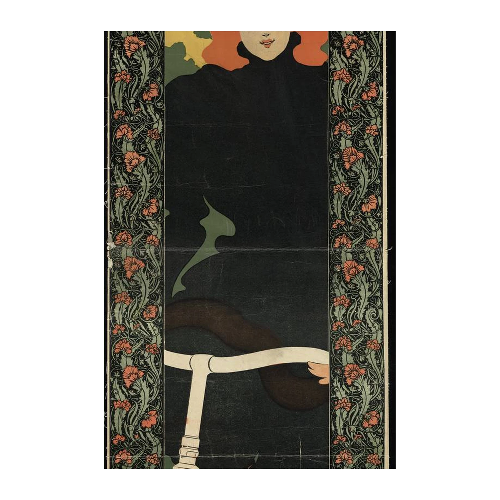 Vintage Victor Bicycle Art Nouveau Wall Art