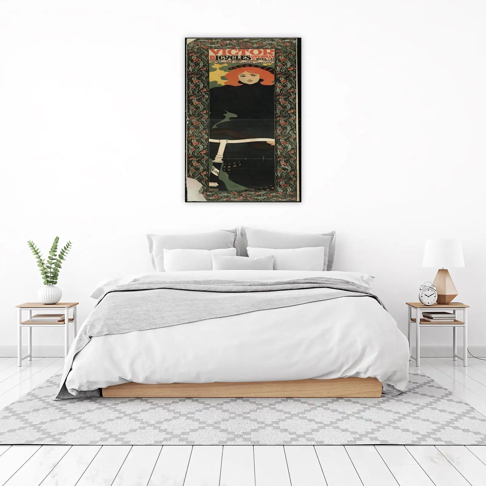 Vintage Victor Bicycle Art Nouveau Wall Art