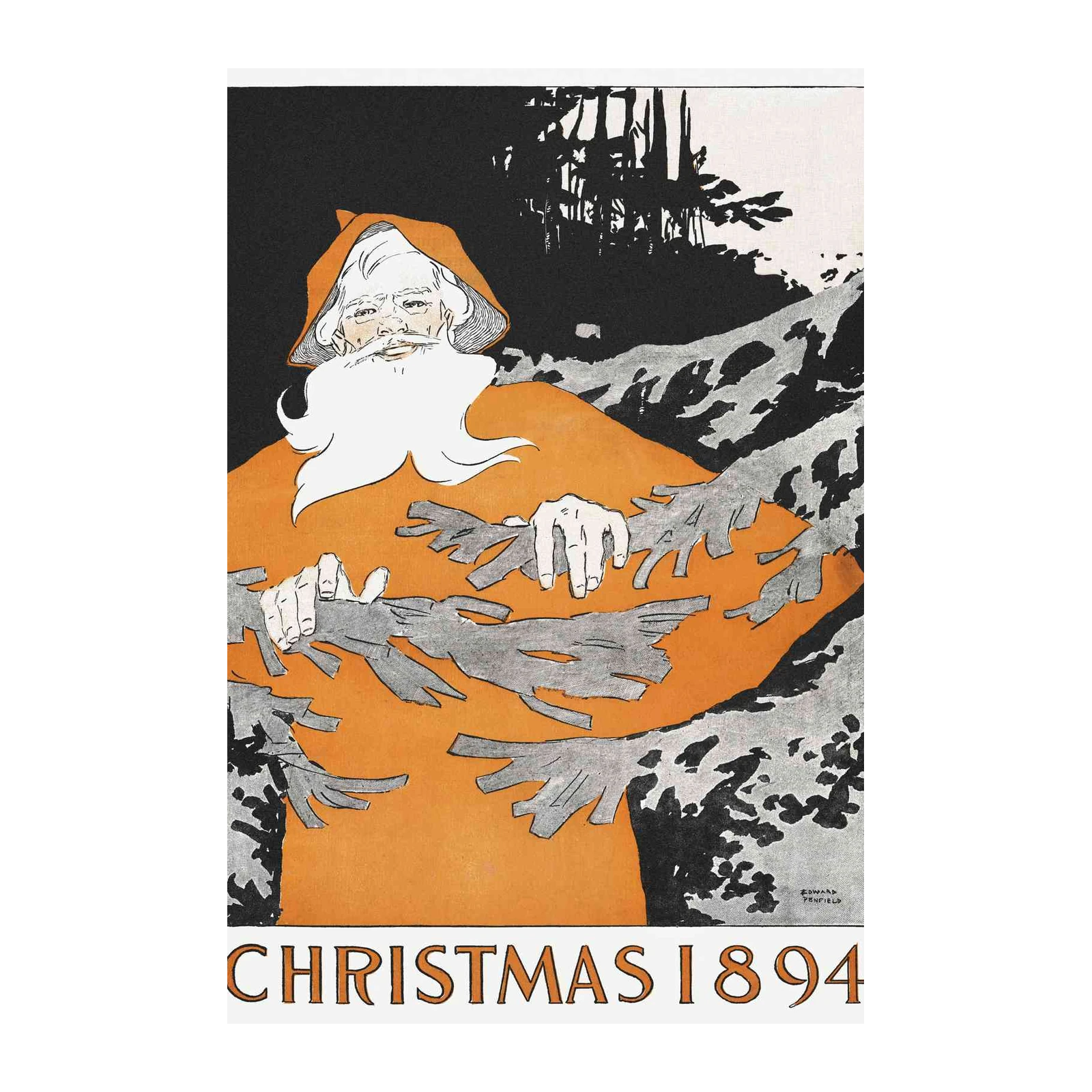 Vintage Christmas Poster Art Wall Art