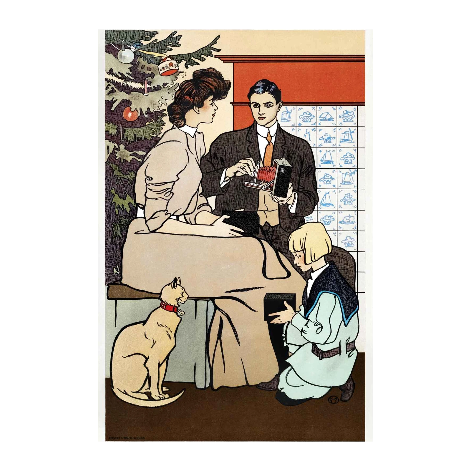 Vintage Family Christmas Camera Wall Art