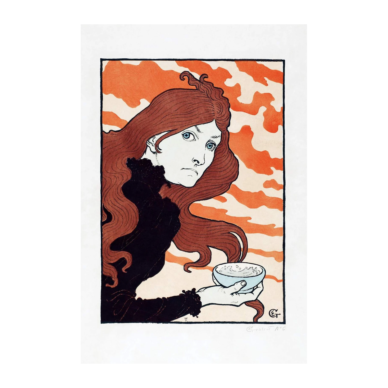Mysterious Woman with Blue Eyes Wall Art