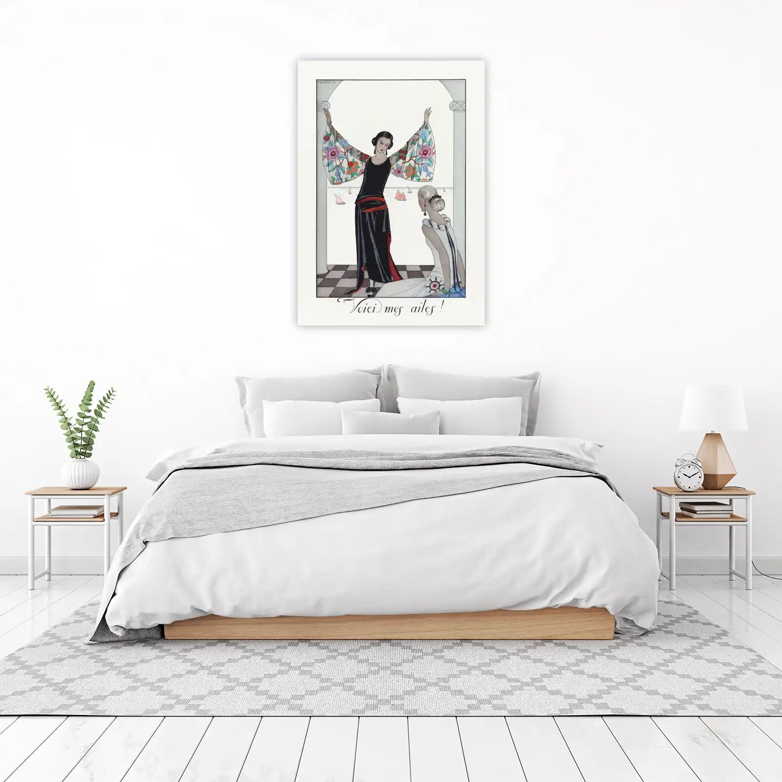 Art Deco Elegance Floral Print Wall Art
