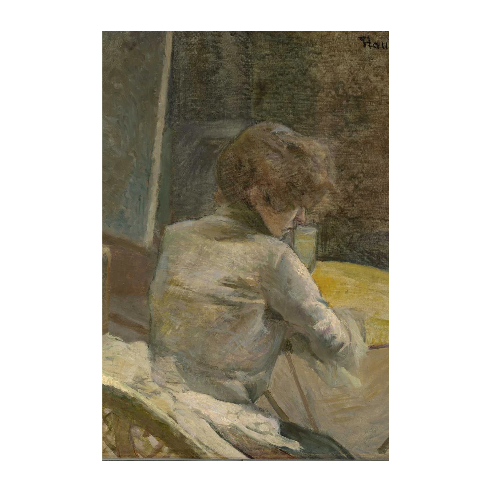 Woman at Cafe Impressionist Wall Art