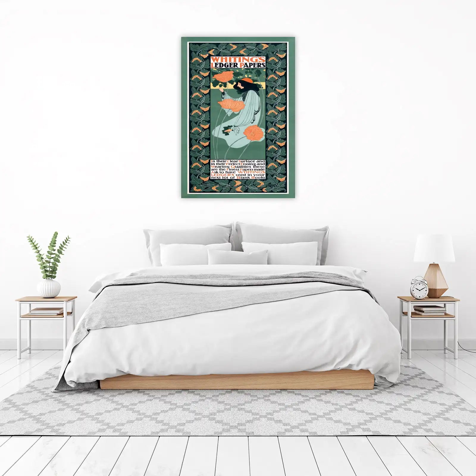 Art Nouveau Poppy Woman Wall Art