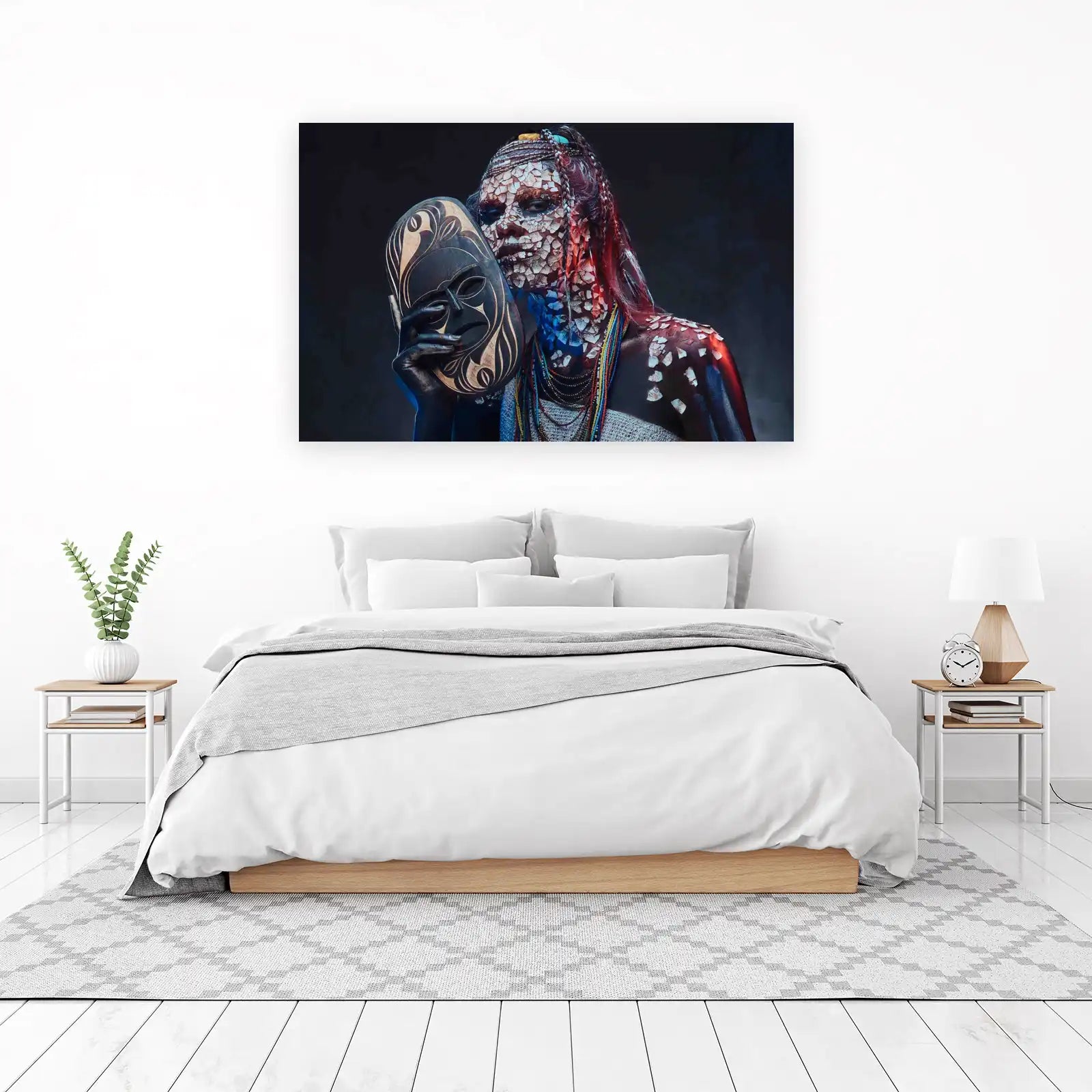 Mysterious Tribal Portrait Wall Art