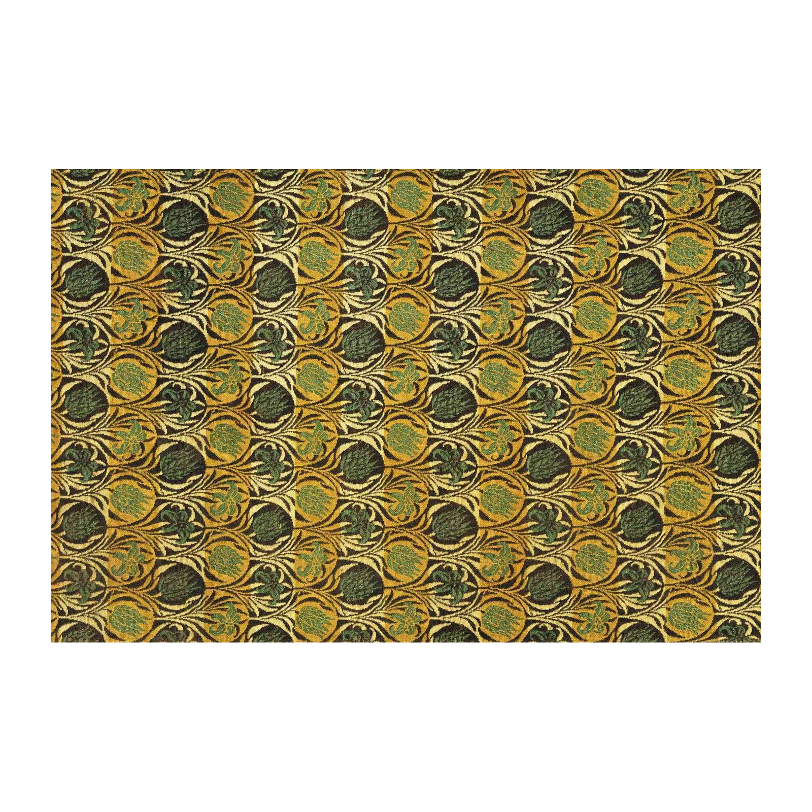 Art Nouveau Floral Gold Green Wall Art