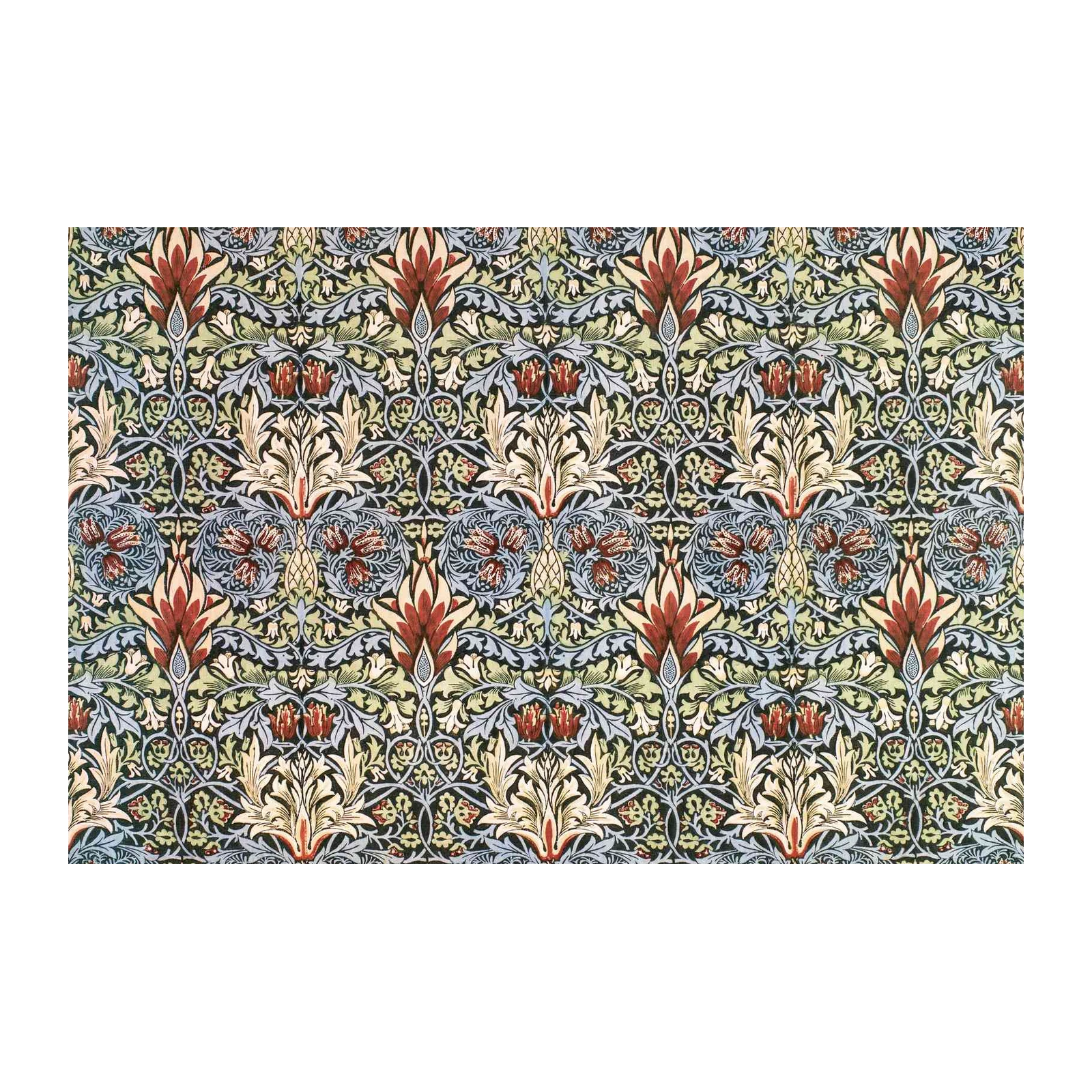 William Morris Inspired Floral Damask Wall Art