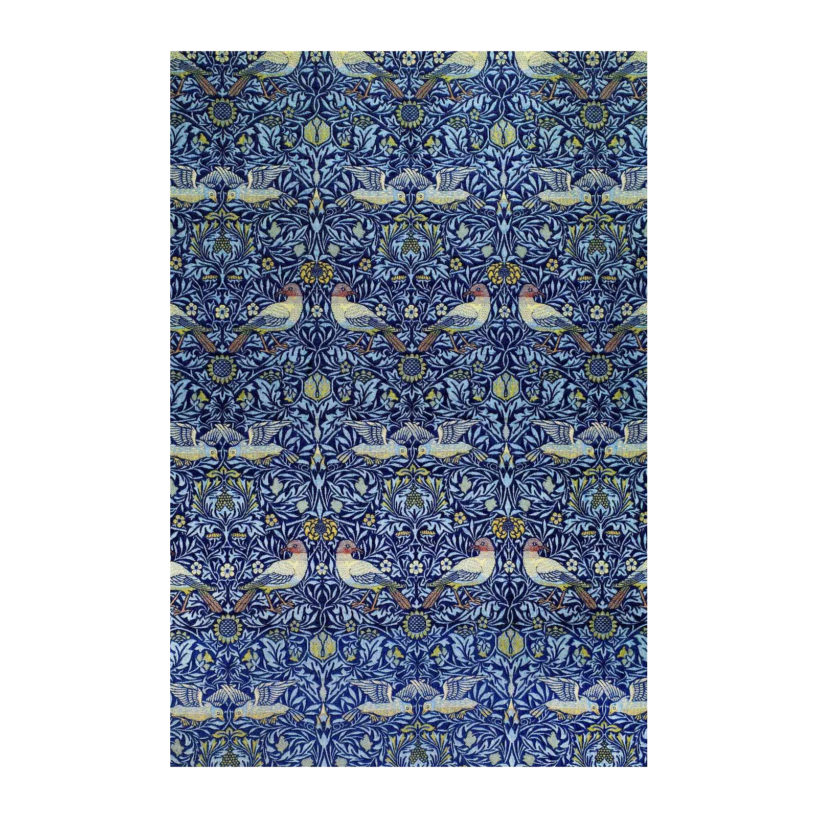 Vintage Birds & Floral Blue Wall Art