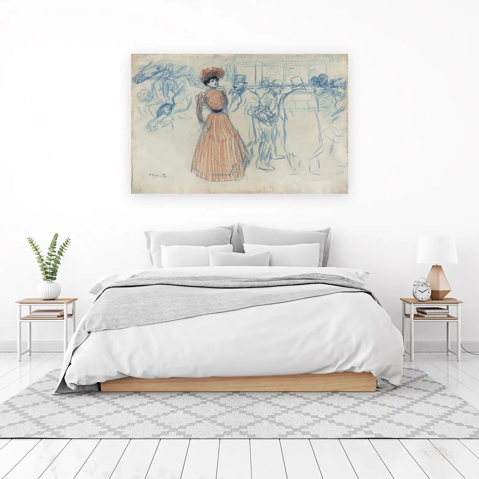 Elegant Belle Époque Woman Street Scene Wall Art