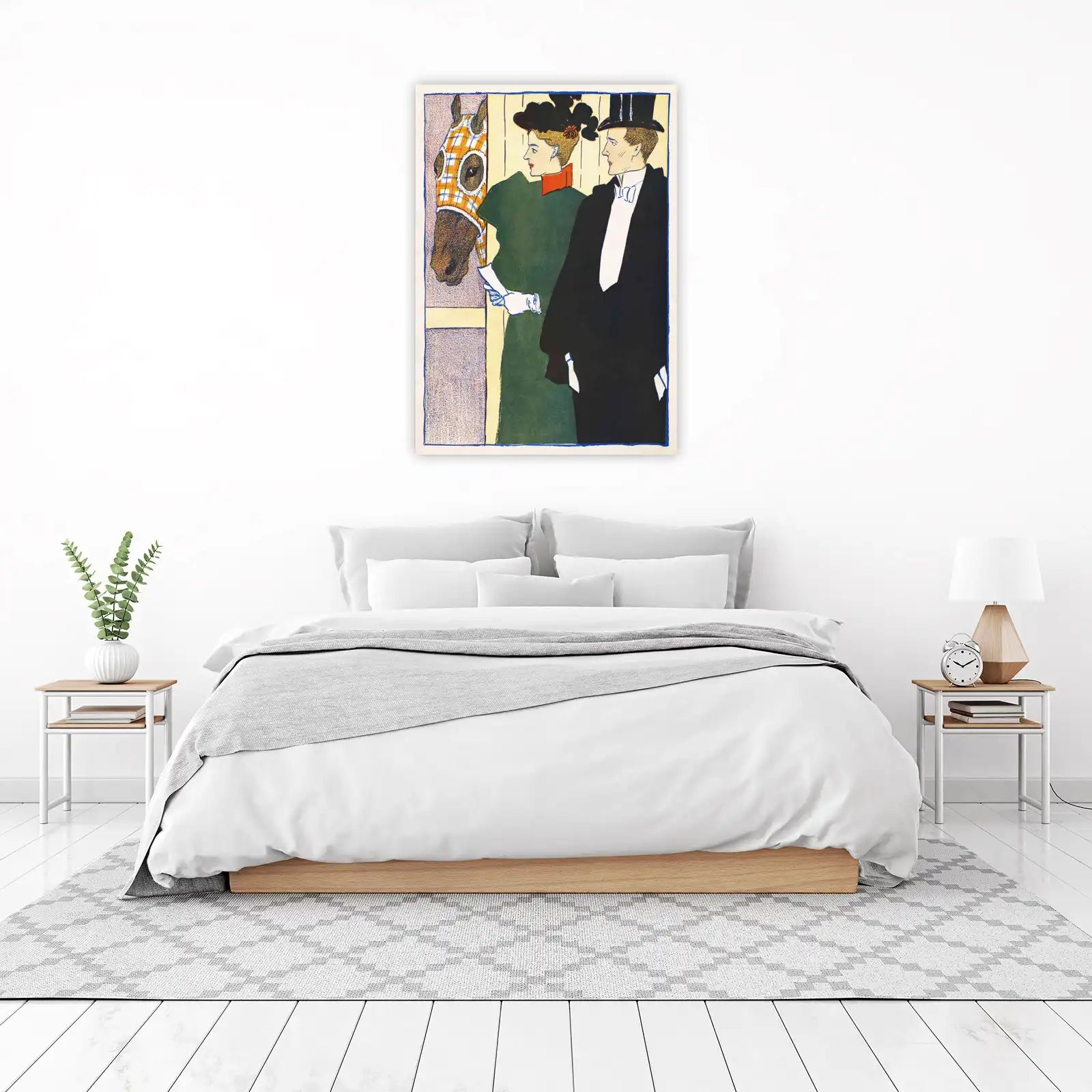 Elegant Horse & Couple Art Wall Art