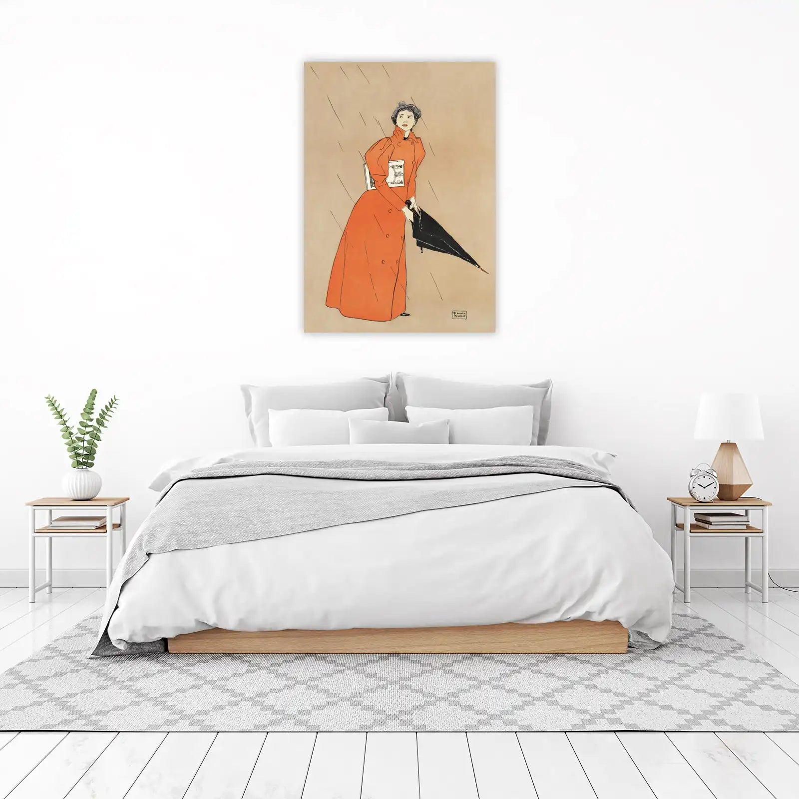 Edward Penfield Woman in Orange Coat Wall Art