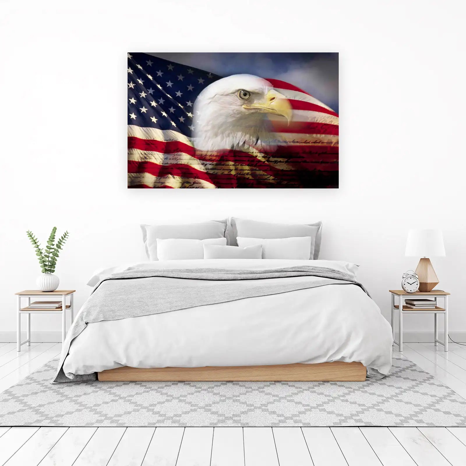 Patriotic Eagle USA Flag Wall Art