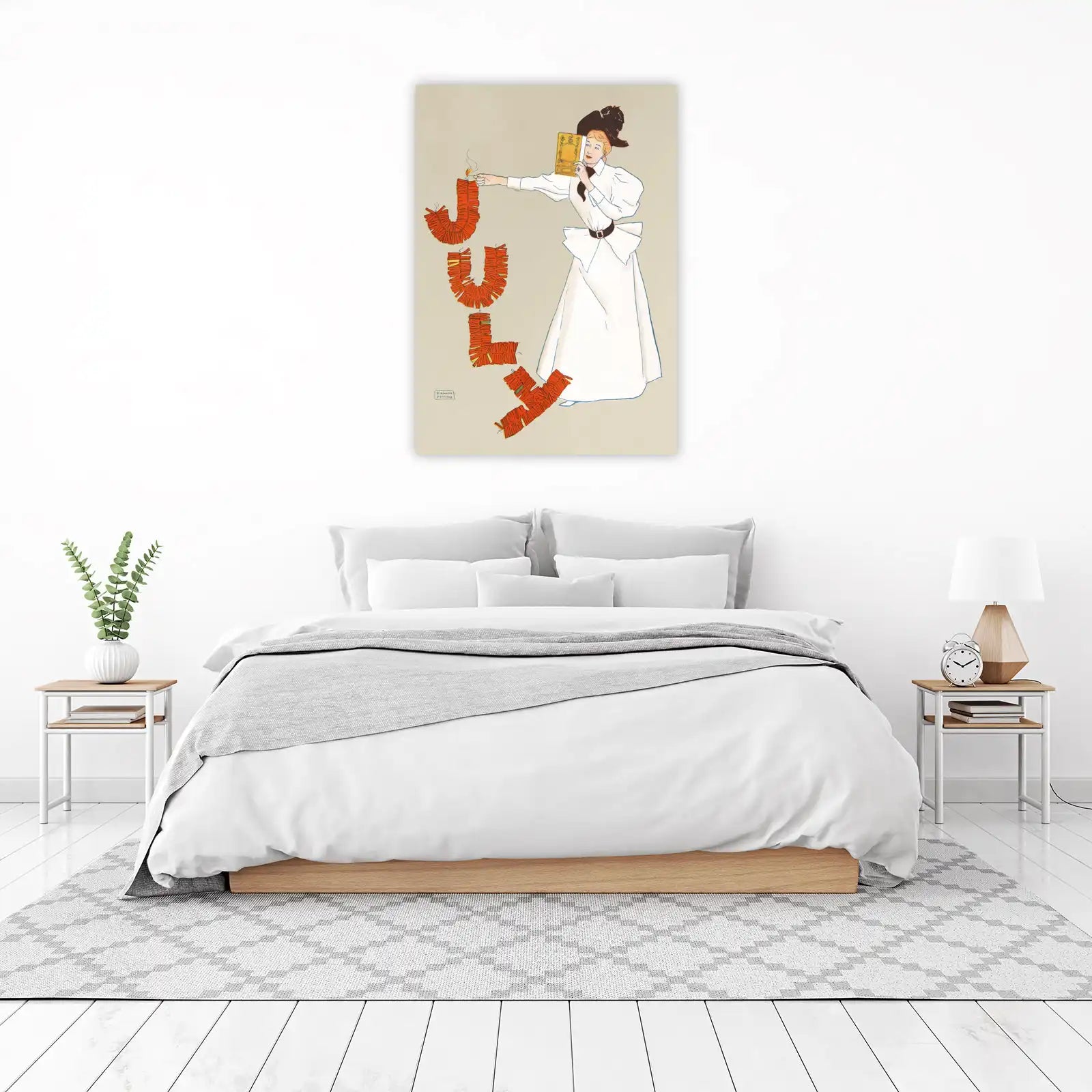 Vintage July Firecrackers Art Wall Art