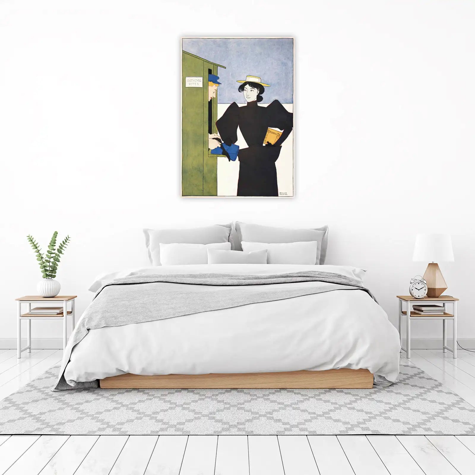 Vintage Beach Scene Wall Art