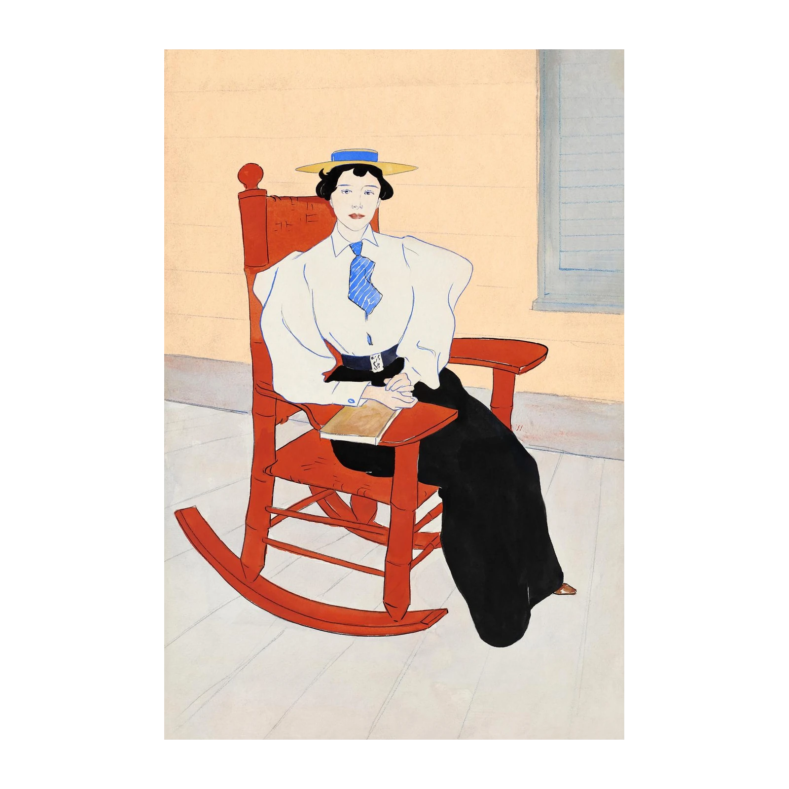 Vintage Lady Rocking Chair Wall Art