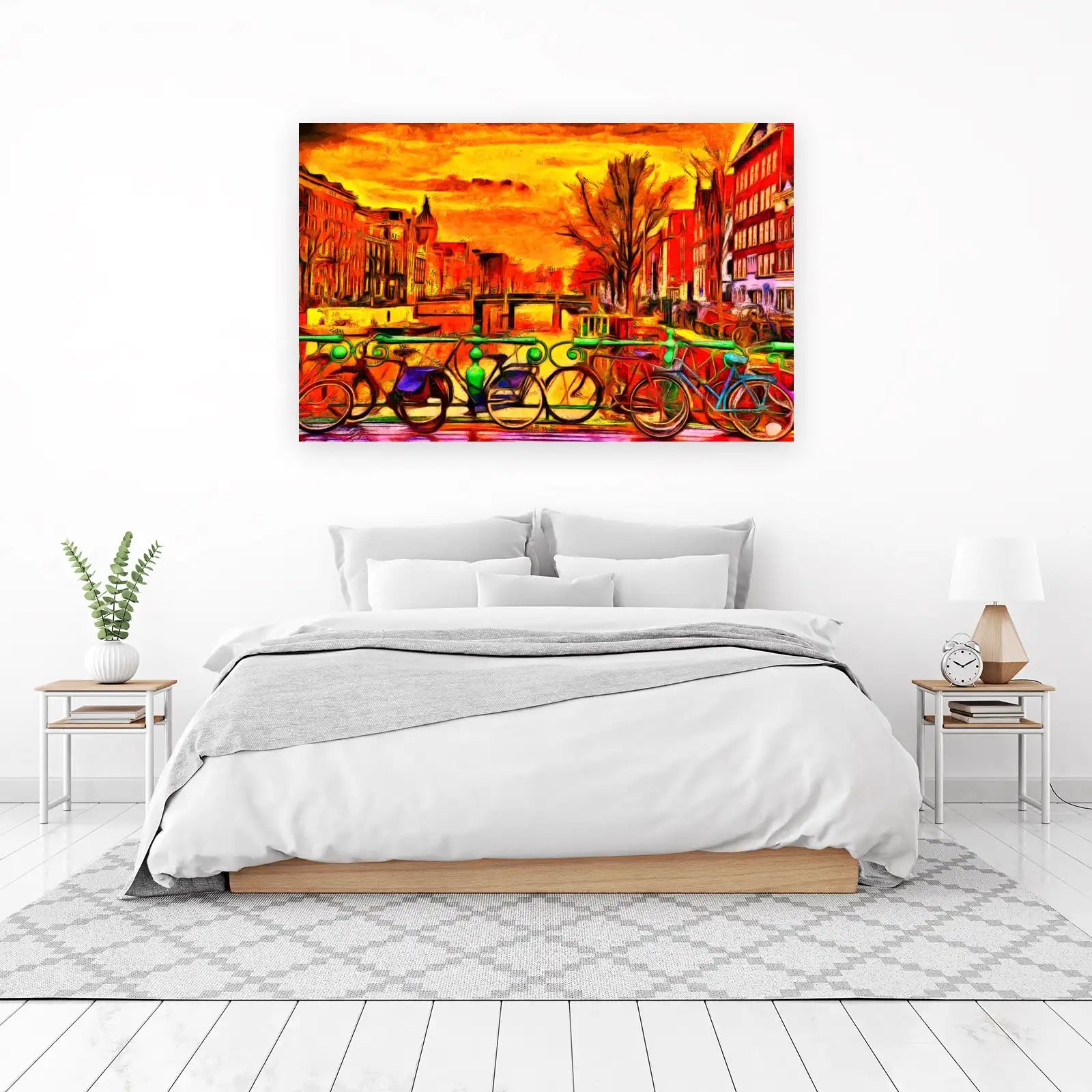 Vibrant Amsterdam Canals Wall Art