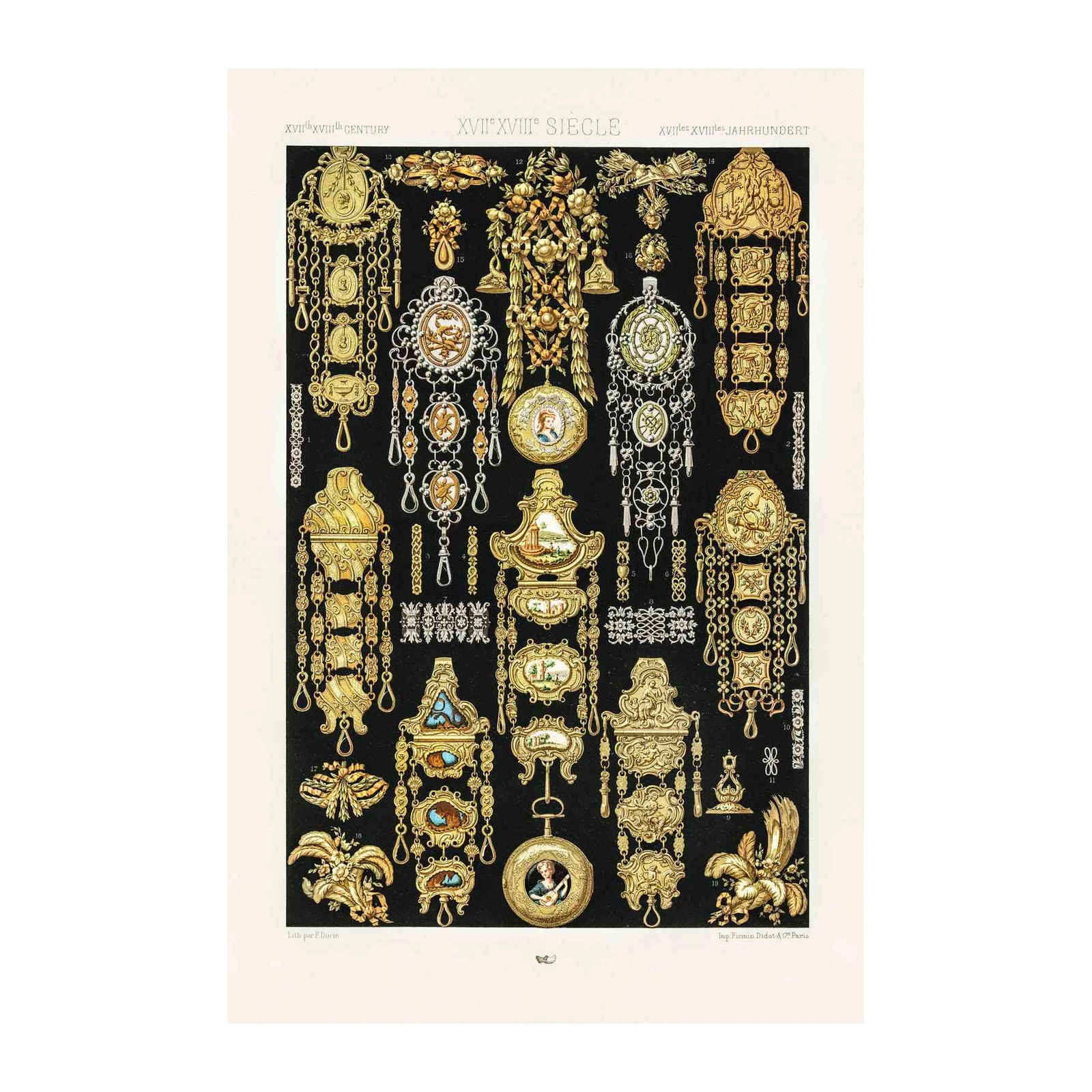 Vintage Gold Ornate Jewelry Wall Art