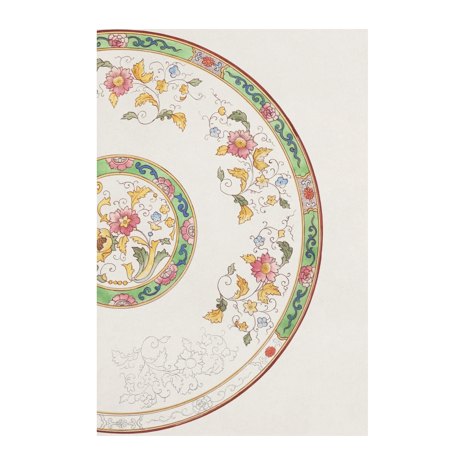 Elegant Floral Scroll Wall Art