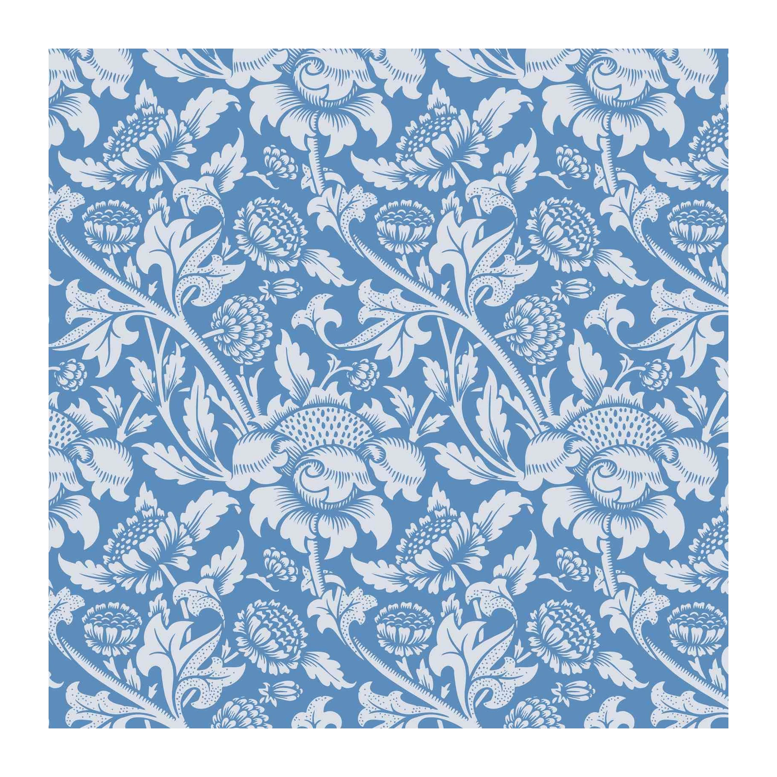 Vintage Floral Blue & White Wall Art