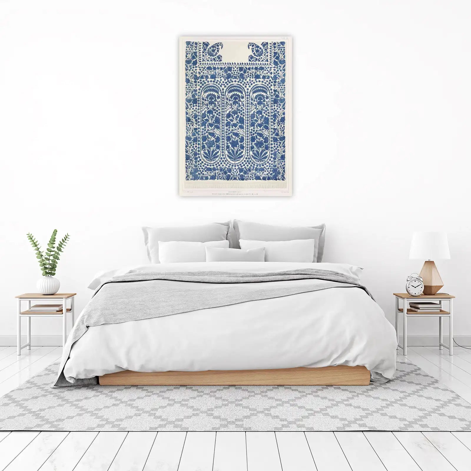 Timeless Blue Floral Archway Wall Art