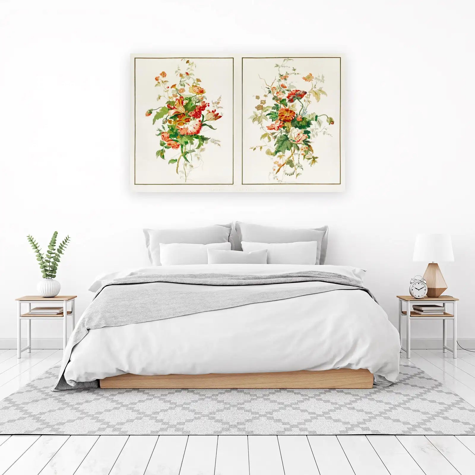 Vintage Floral Swag Botanical Wall Art