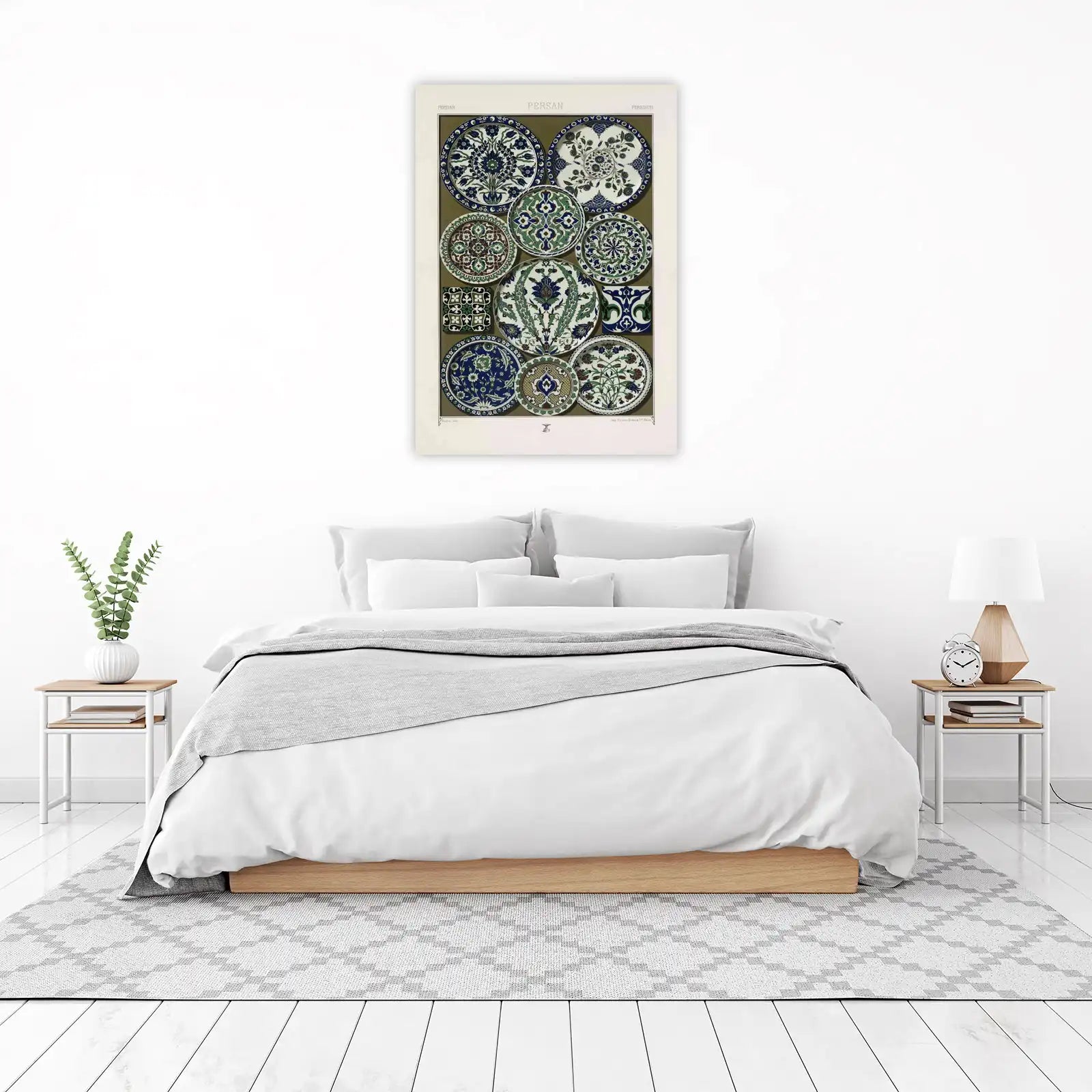 Antique Persian Plates Floral Art Wall Art