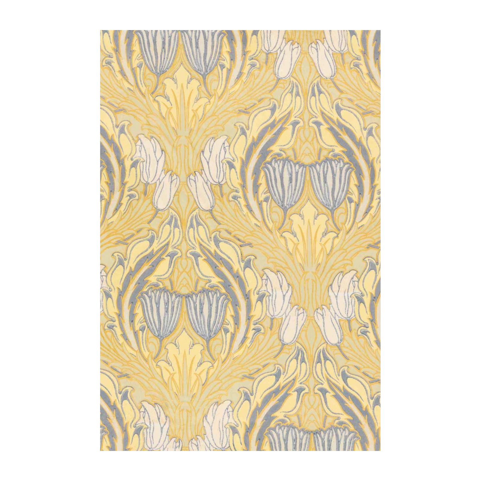 Art Nouveau Tulip Pattern Wall Art