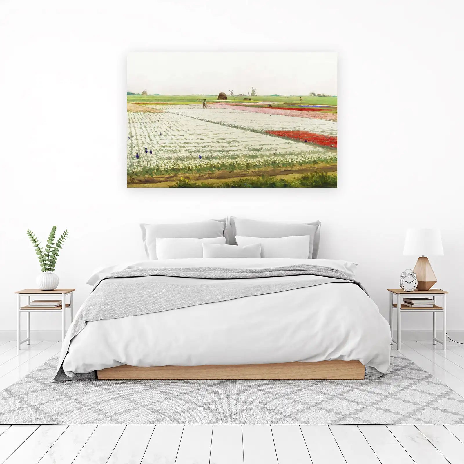 Vibrant Tulip Fields Landscape Wall Art