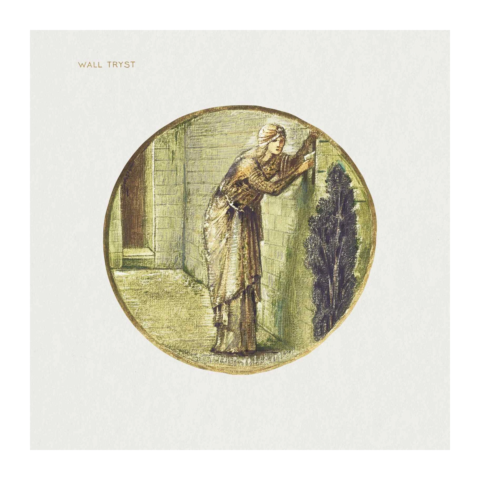 Elegant Woman at Wall Vintage Art Wall Art