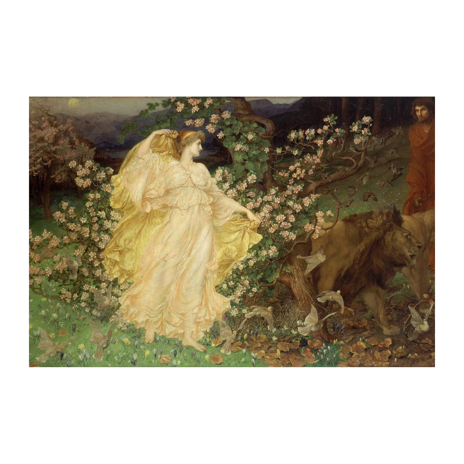 Enchanting Spring Lion Garden Wall Art