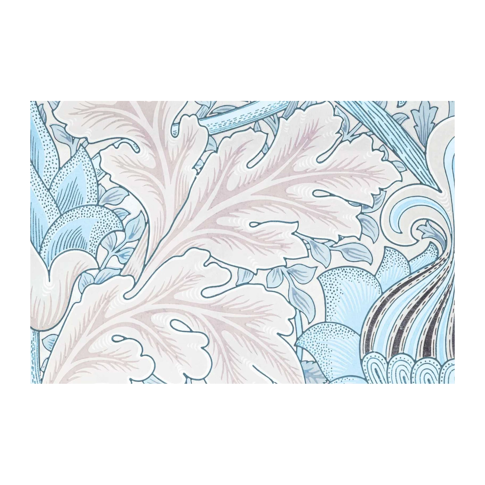 Vintage Botanical Blue & Cream Wall Art