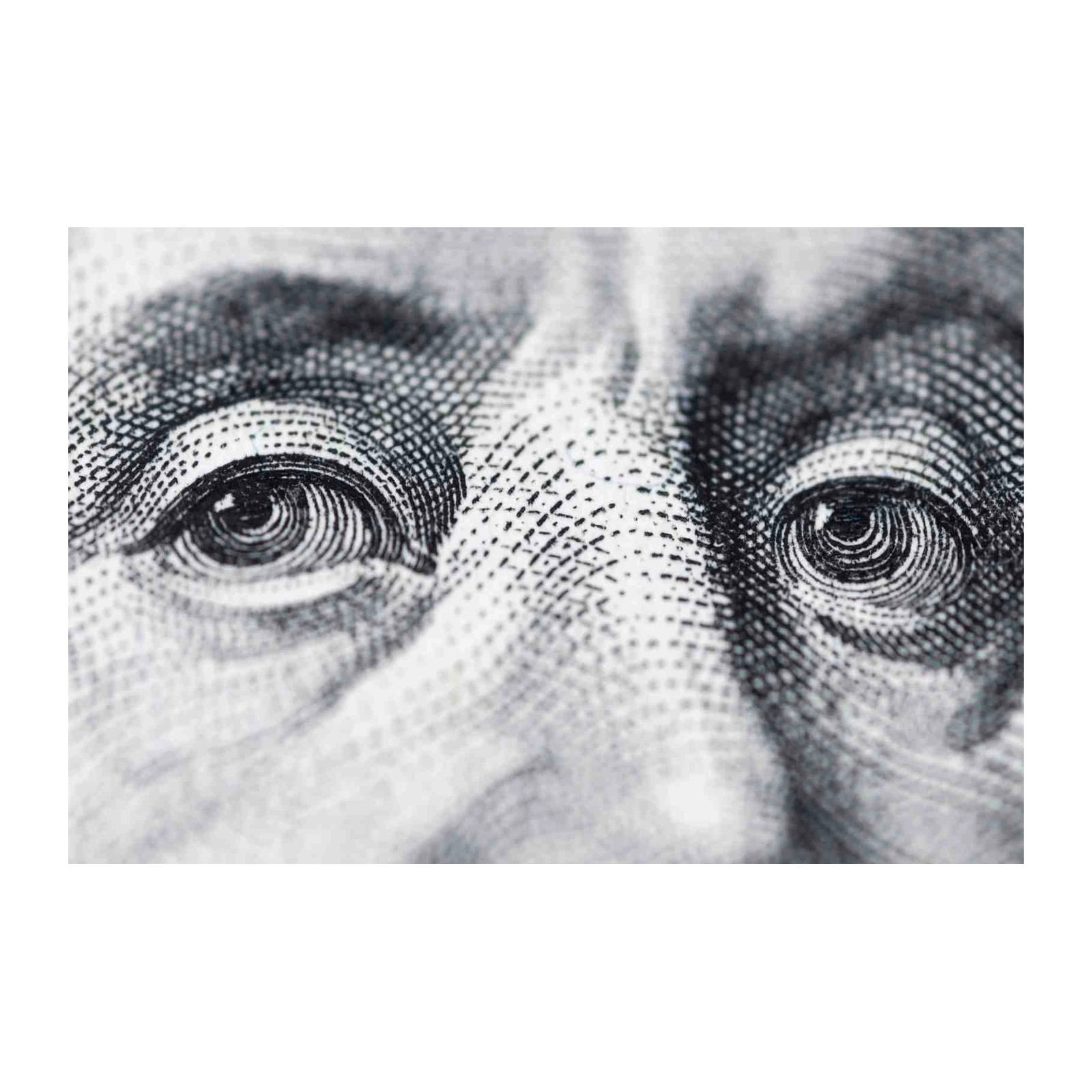 Benjamin Franklin Close-up on $100 Bill Wall Art