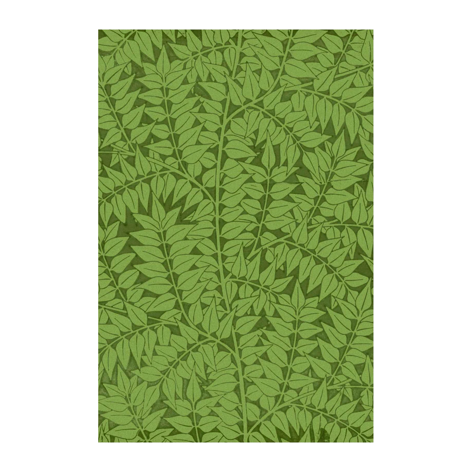 Serene Green Fern Leaf Pattern Wall Art