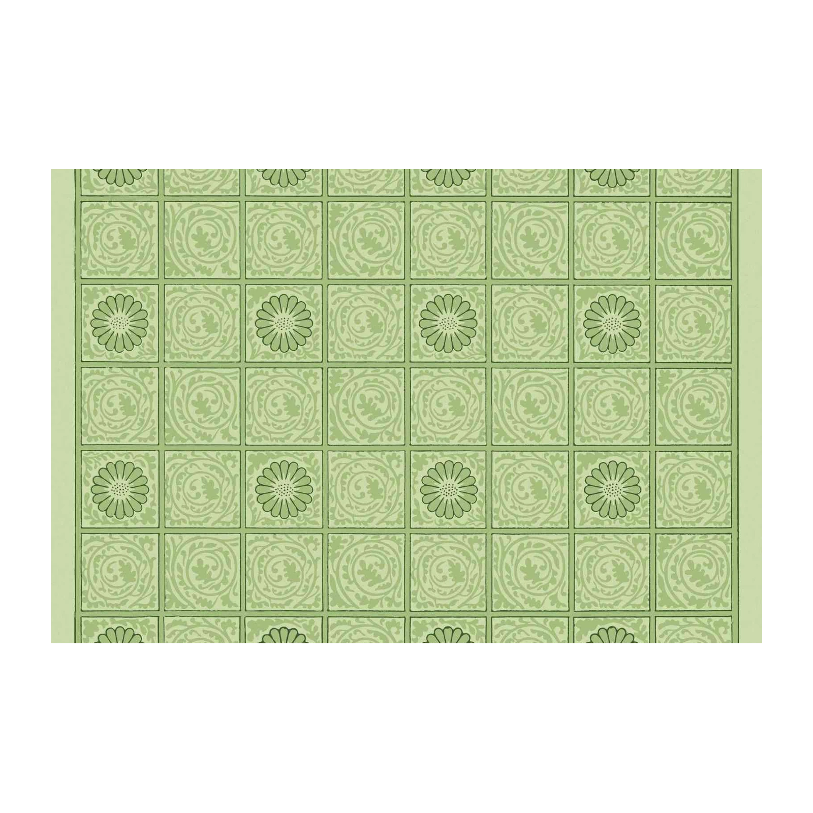 Serene Floral Grid Vintage Botanical Wall Art