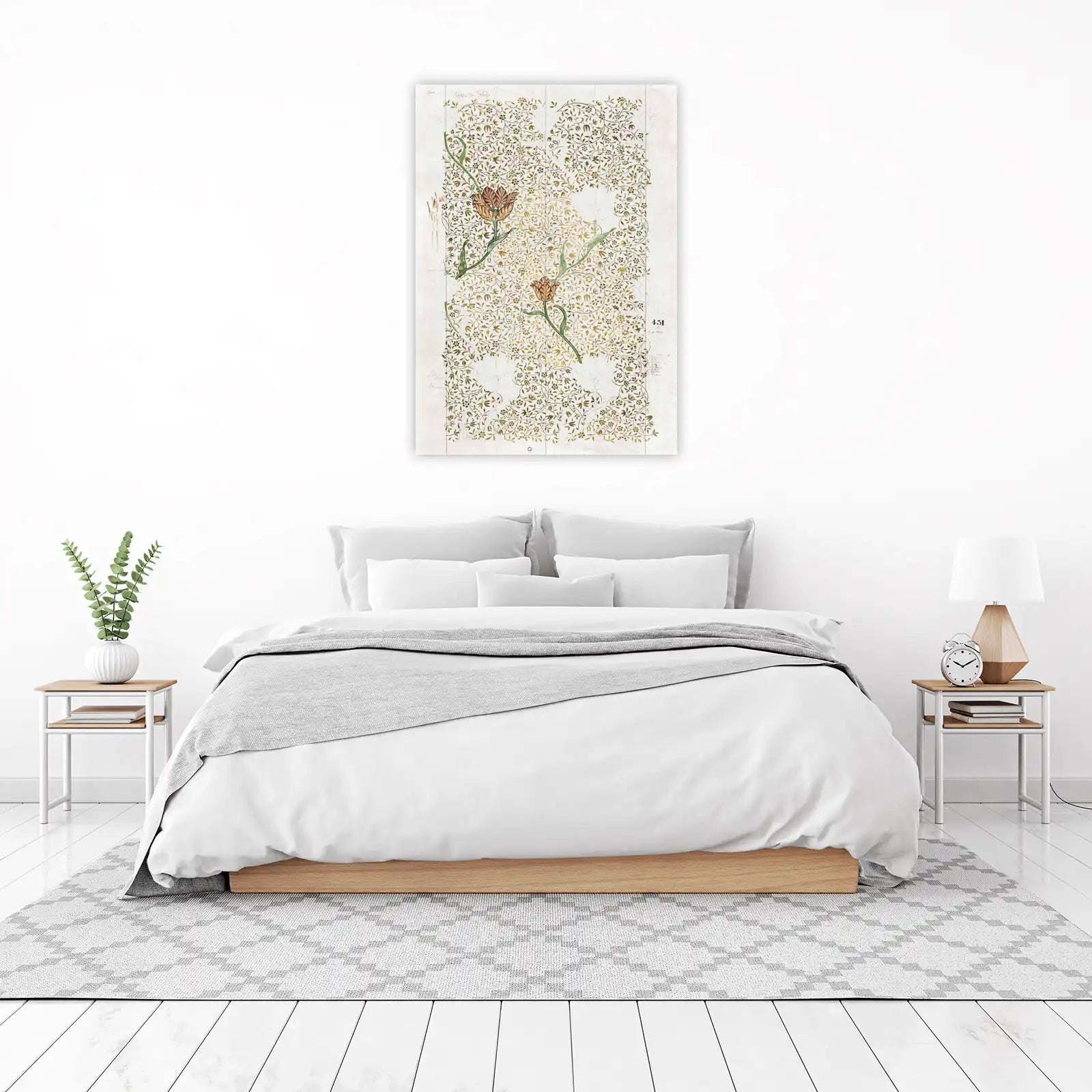Vintage Garden Tulips Floral Art Wall Art