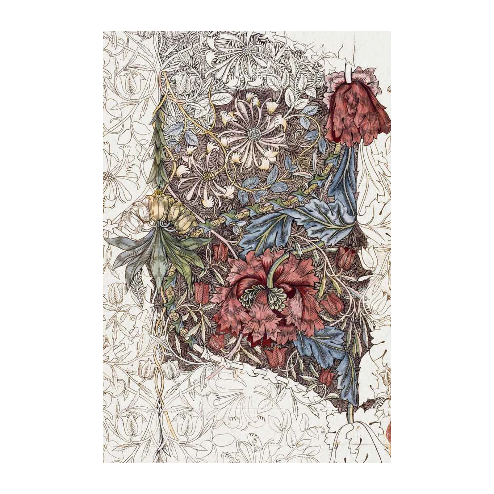 Victorian Floral Art Nouveau Wall Art
