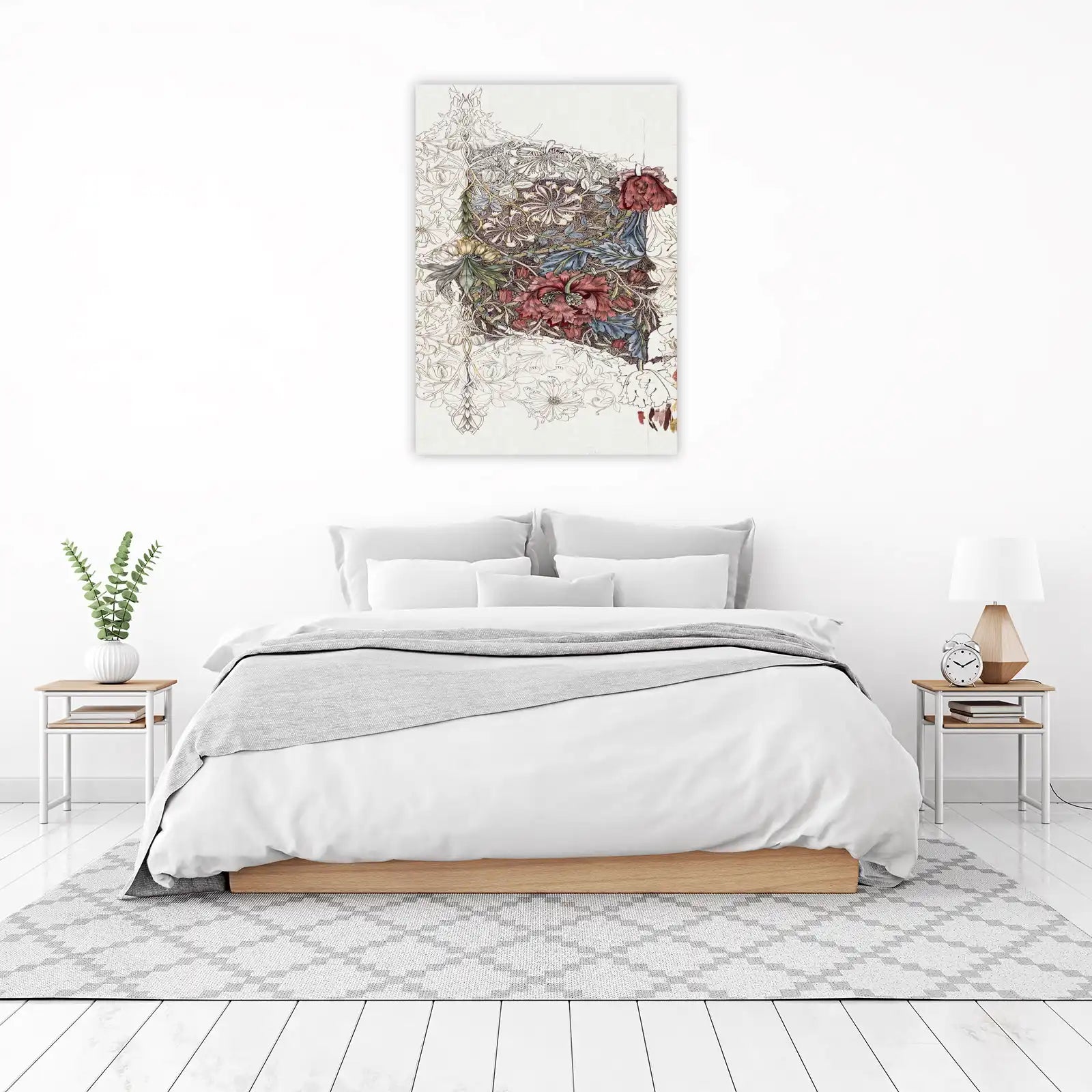 Victorian Floral Art Nouveau Wall Art