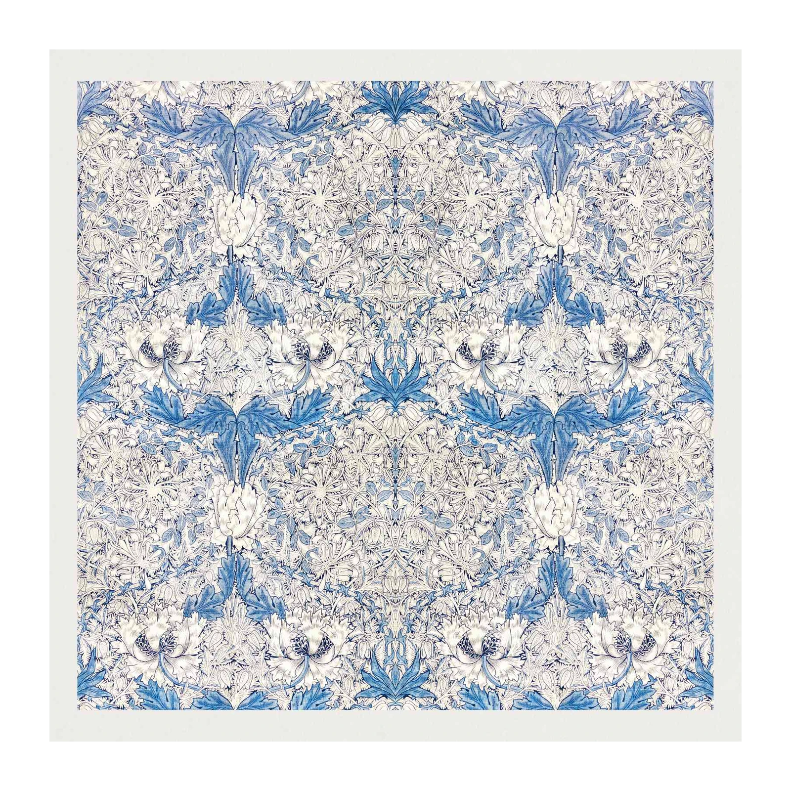 Blue Floral Aesthetic Wall Art