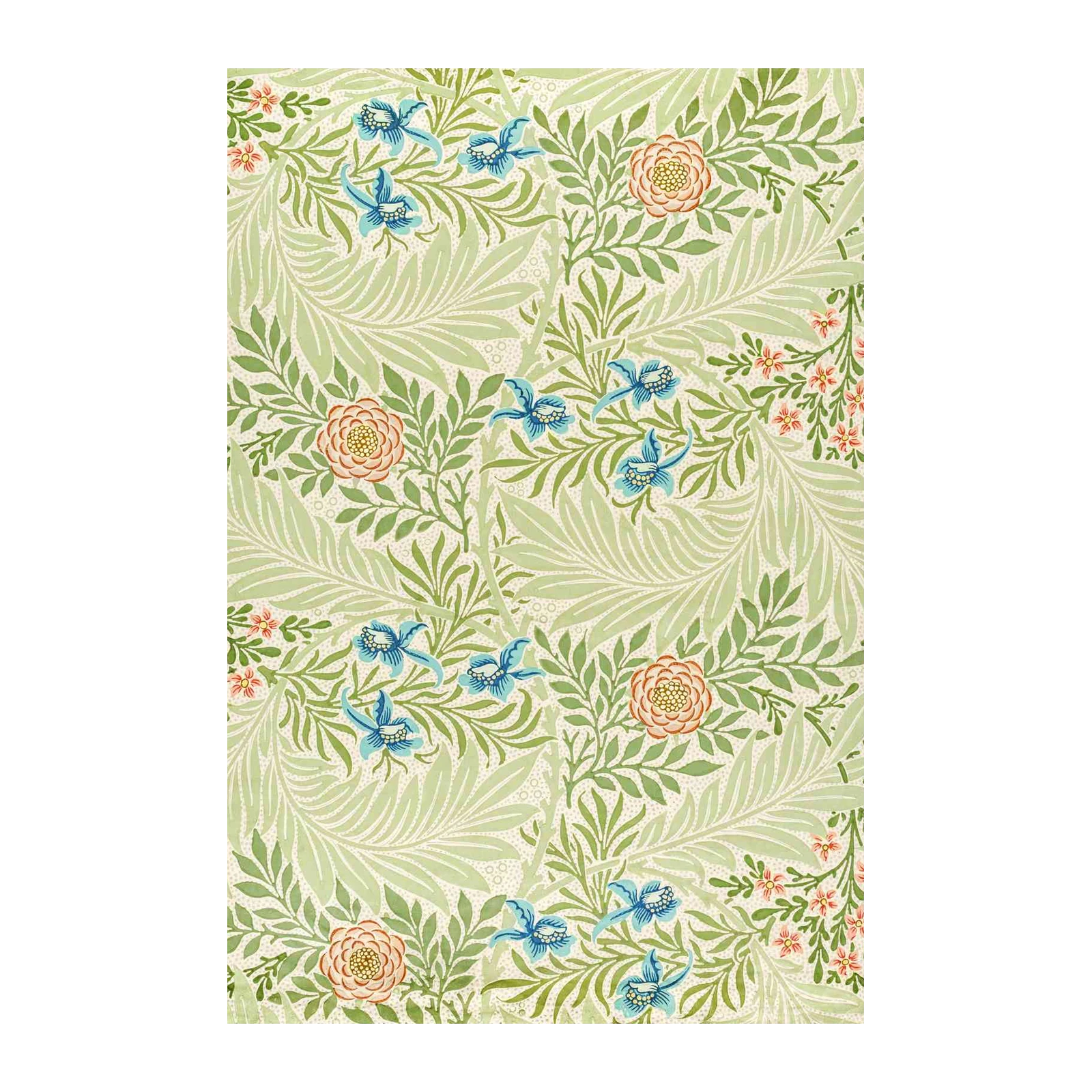 Vintage Floral & Blue Orchid Wall Art