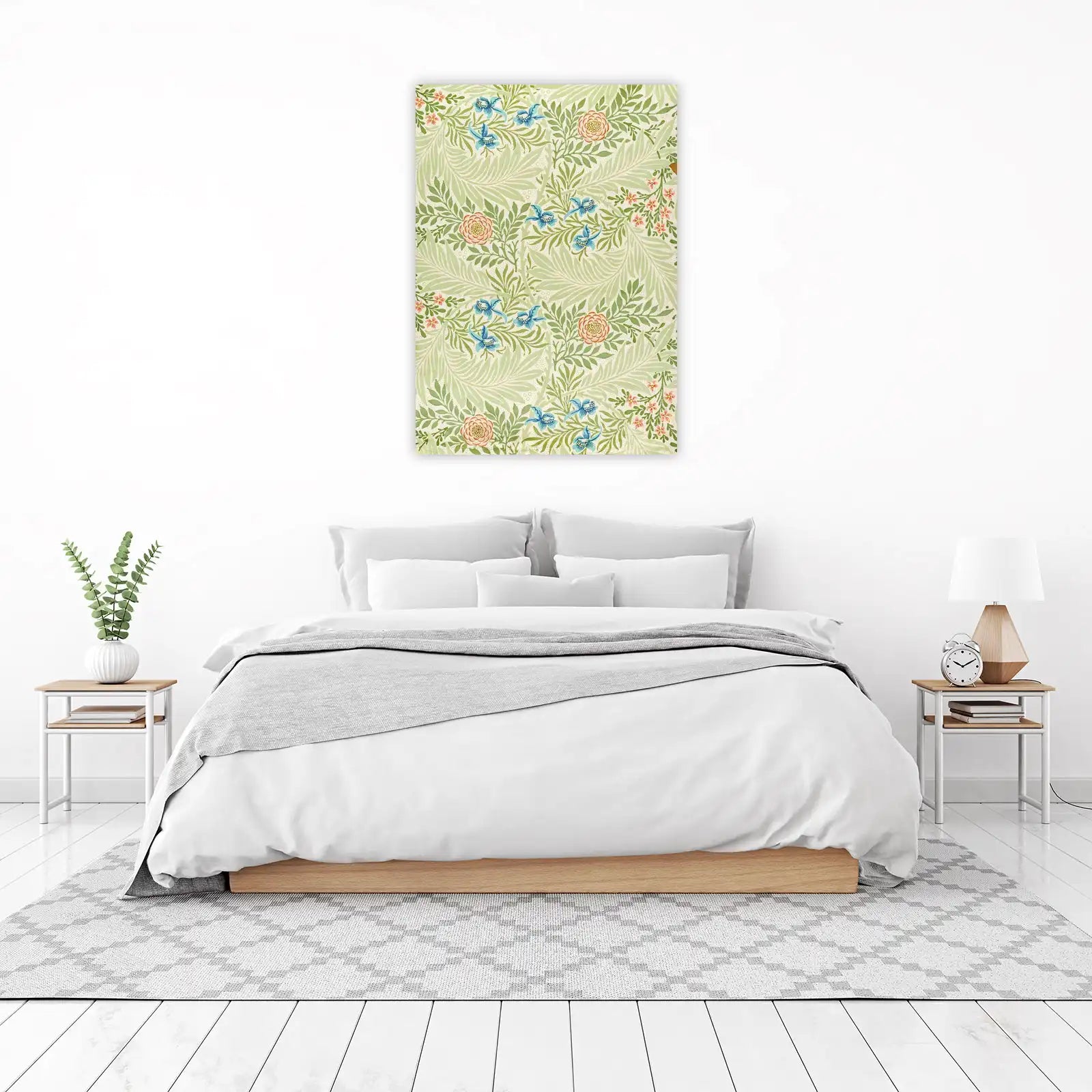 Vintage Floral & Blue Orchid Wall Art