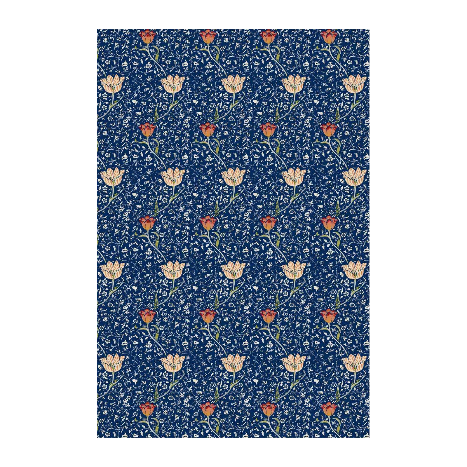 Elegant Floral Dark Blue Tulip Wall Art