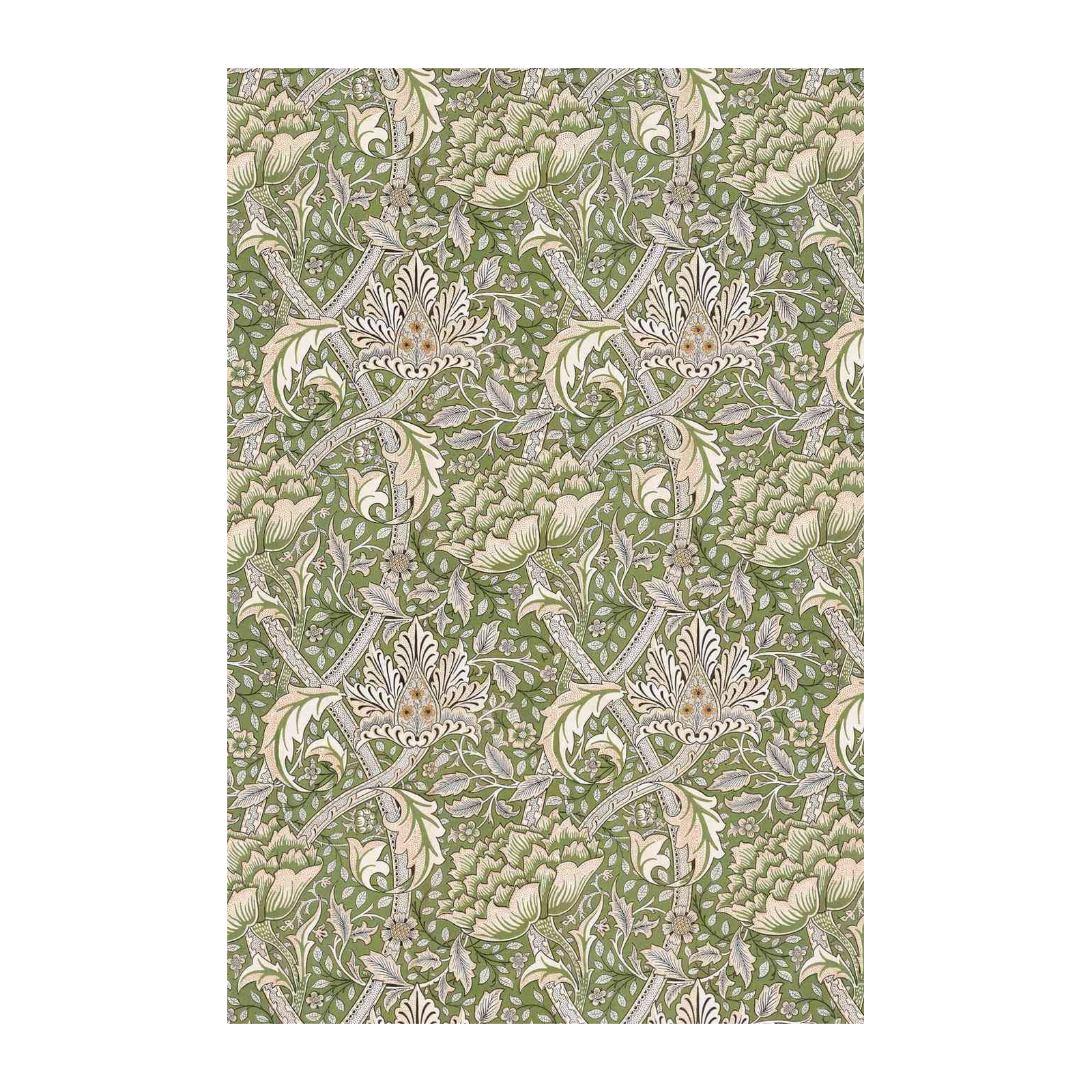 Vintage Floral Green Art Nouveau Wall Art