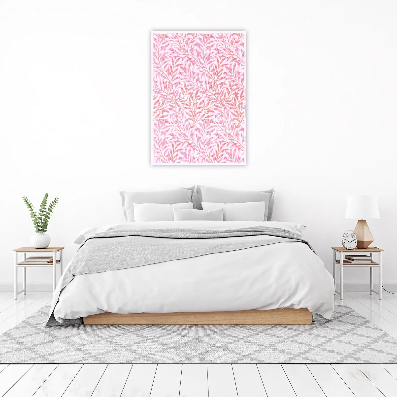 Elegant Pink Willow Branch Wall Art