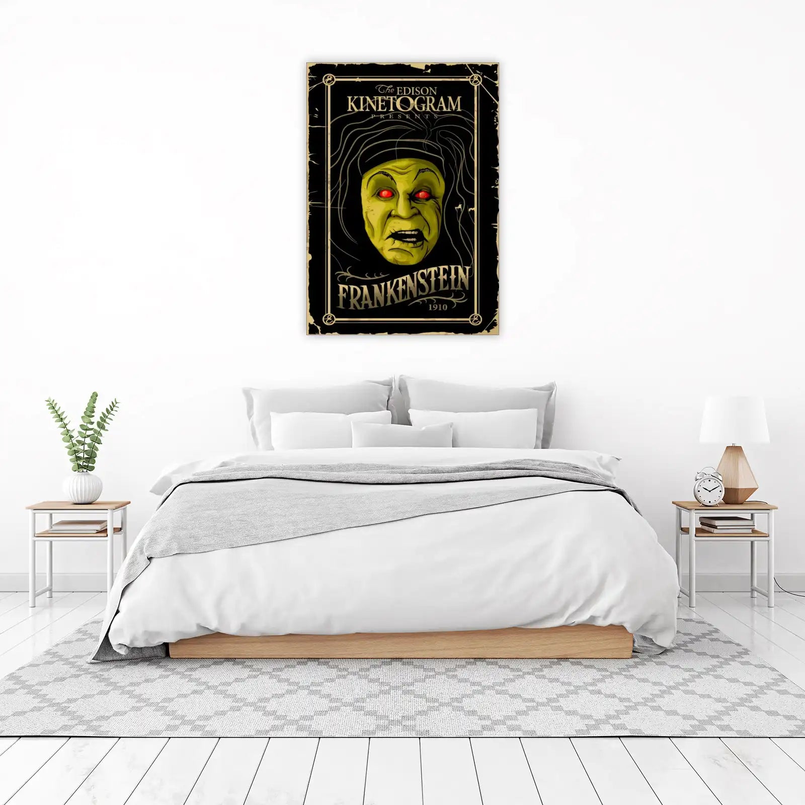 Vintage Frankenstein Horror Movie Poster Wall Art