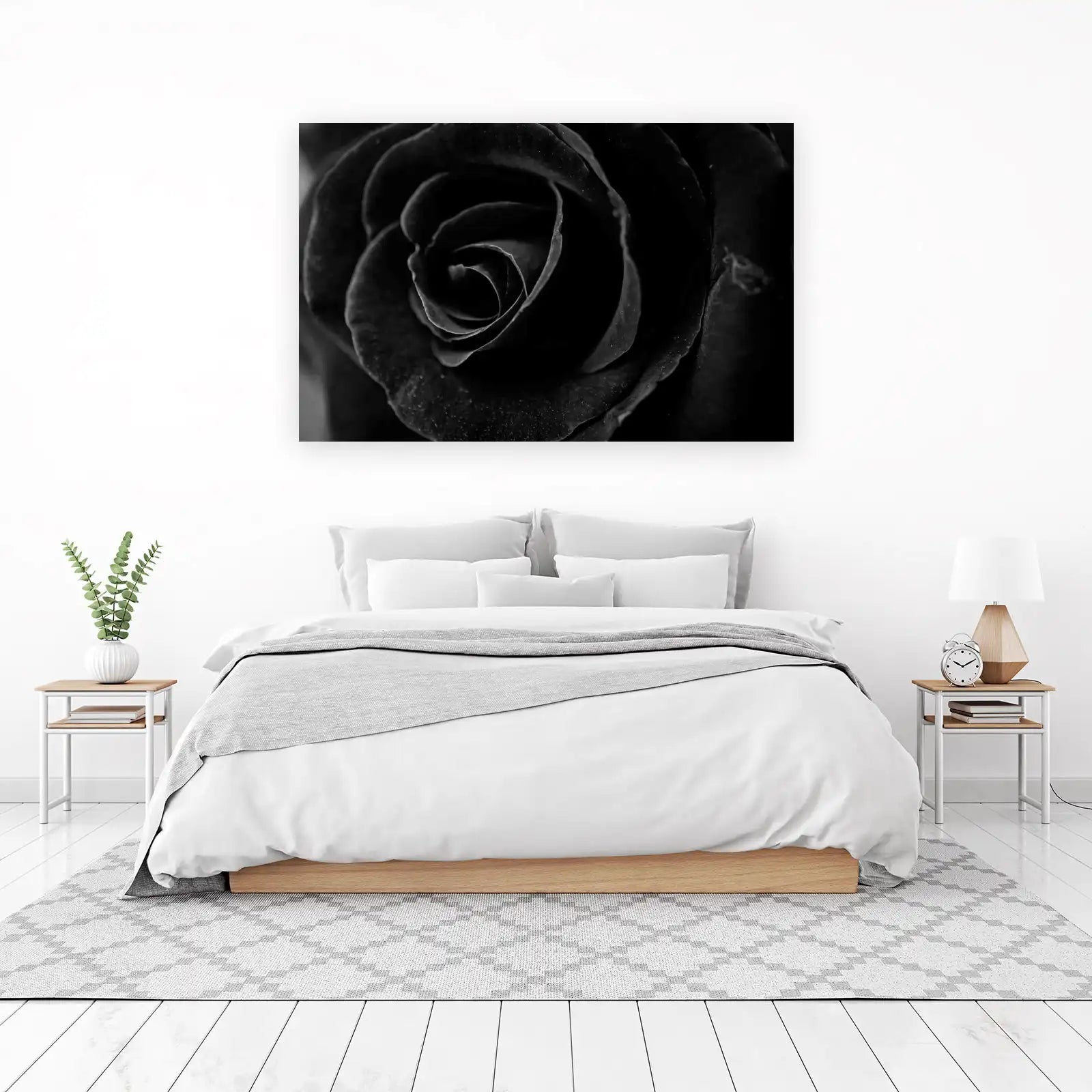 Black Rose Close-Up Wall Art Wall Art