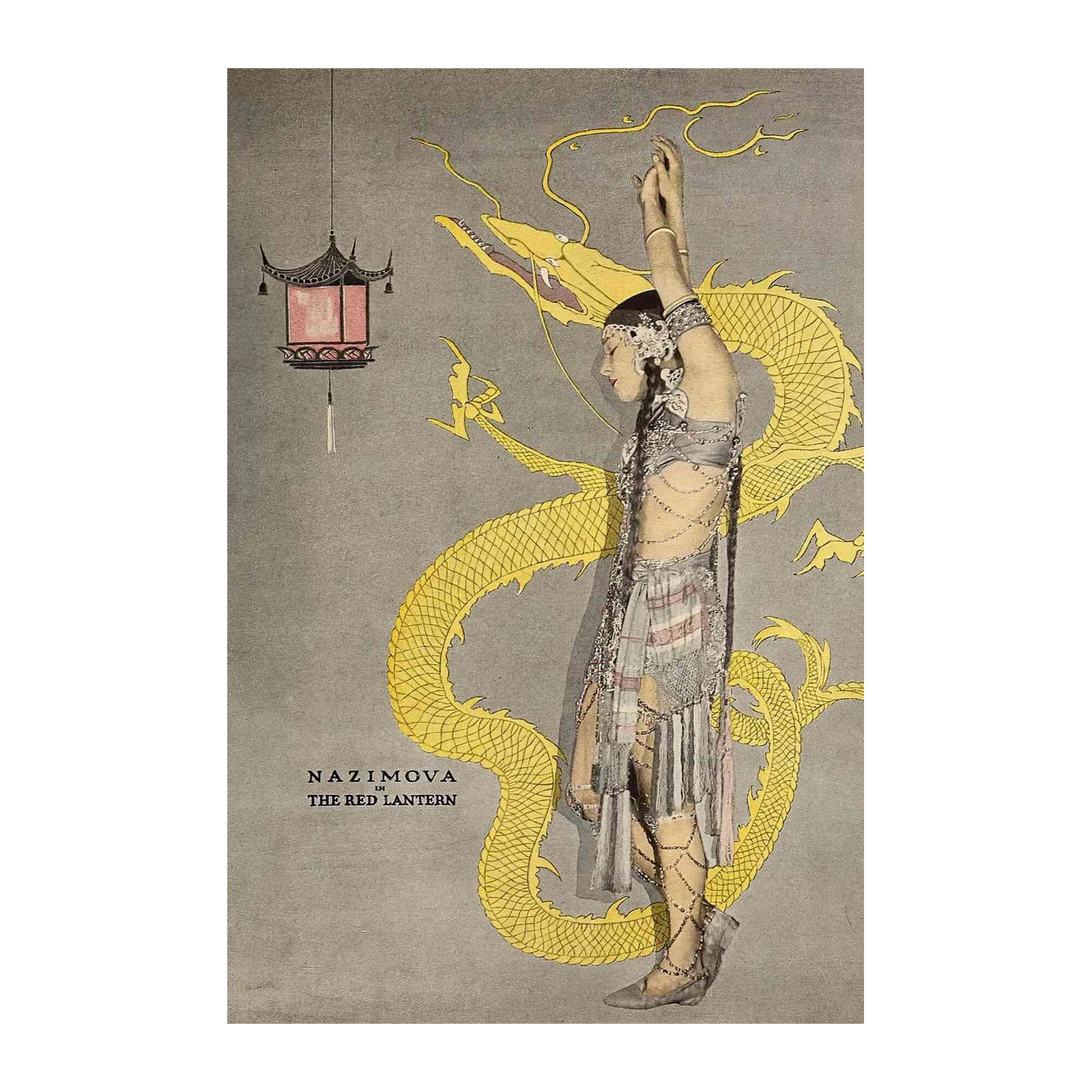 Vintage Oriental Dragon Art Wall Art