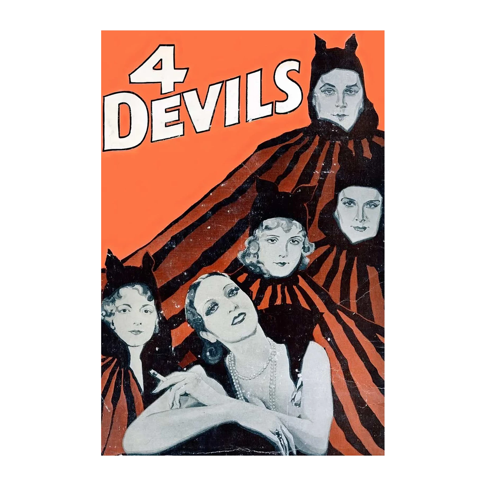 Vintage "4 Devils" Film Poster Wall Art