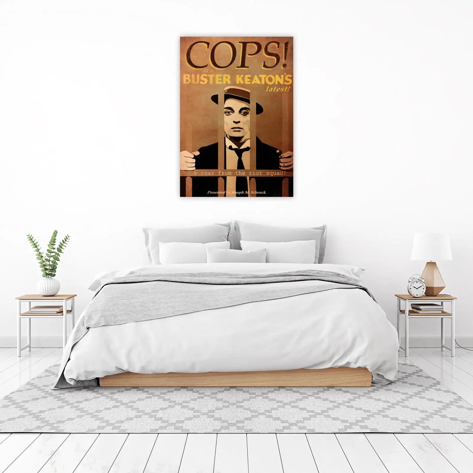 Buster Keaton Cops Vintage Film Wall Art