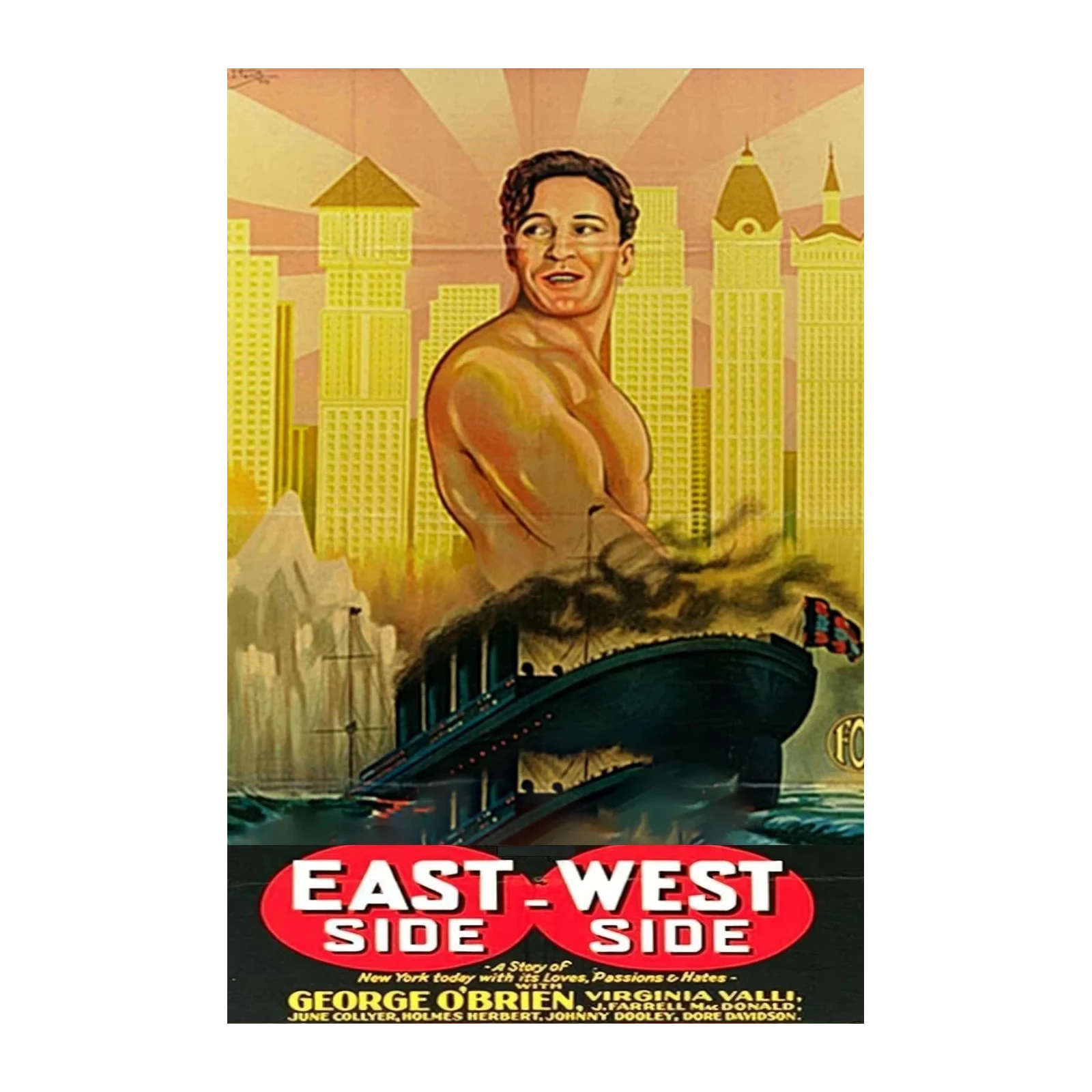 Vintage East West Side Movie Poster Wall Art